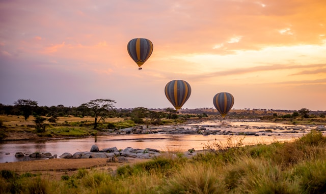 Routes dans les plaines du Serengeti